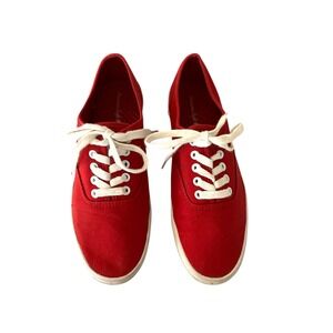 American Eagle Red Canvas‎ Sneakers Casual Shoes Everyday Wear Size 7.5